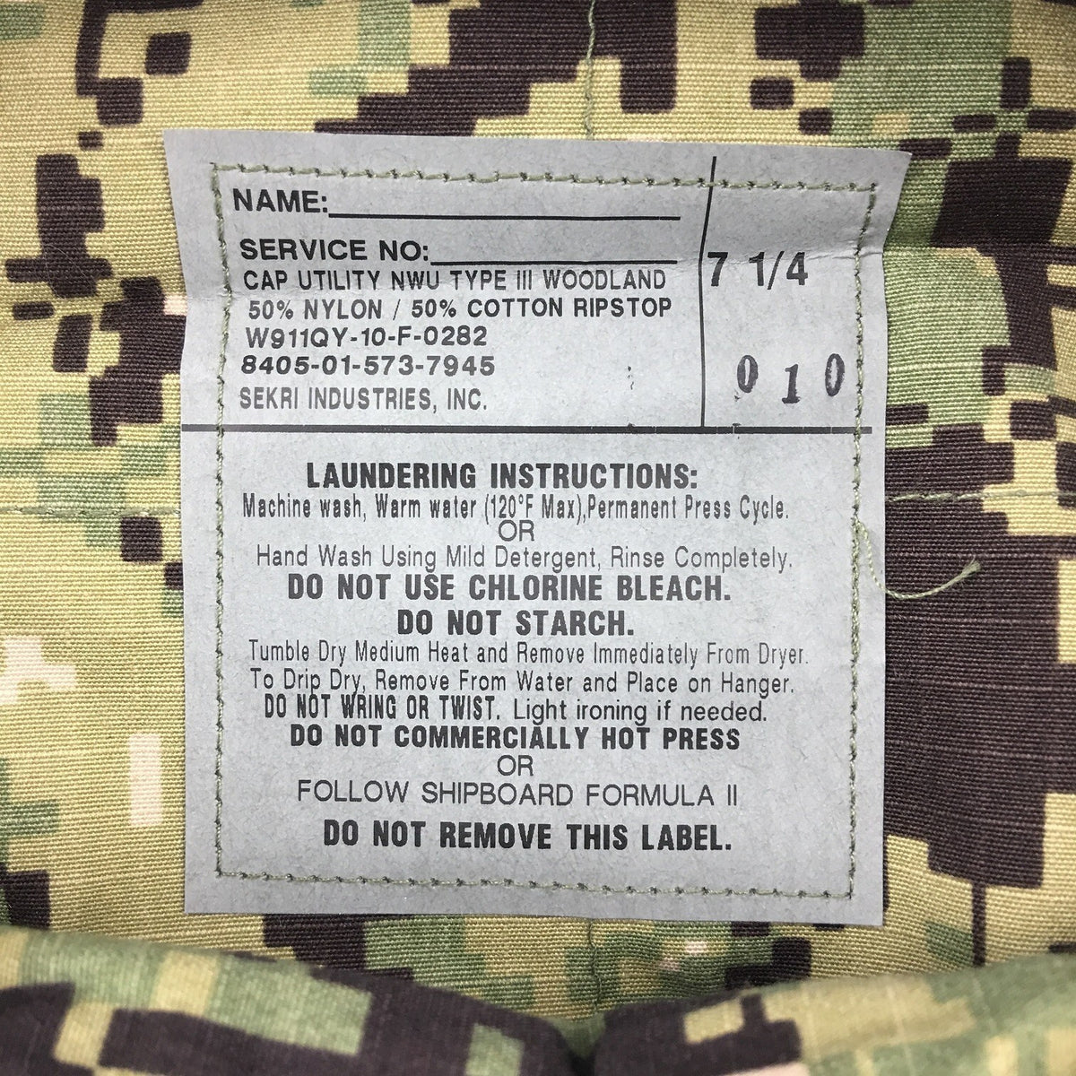 US Navy NWU Type III AOR2 8-Point Utility Cap Hat | Authentic USGI | All Sizes