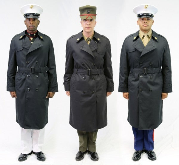 NEW Military Regulation Uniform Black Trench Overcoat All Weather ASU ALL SIZES