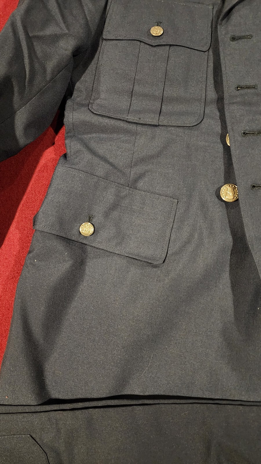 35S Uniform US COAT SERVICE DRESS BLUE US MILITARY AIR FORCE w/ Size L pants NEW