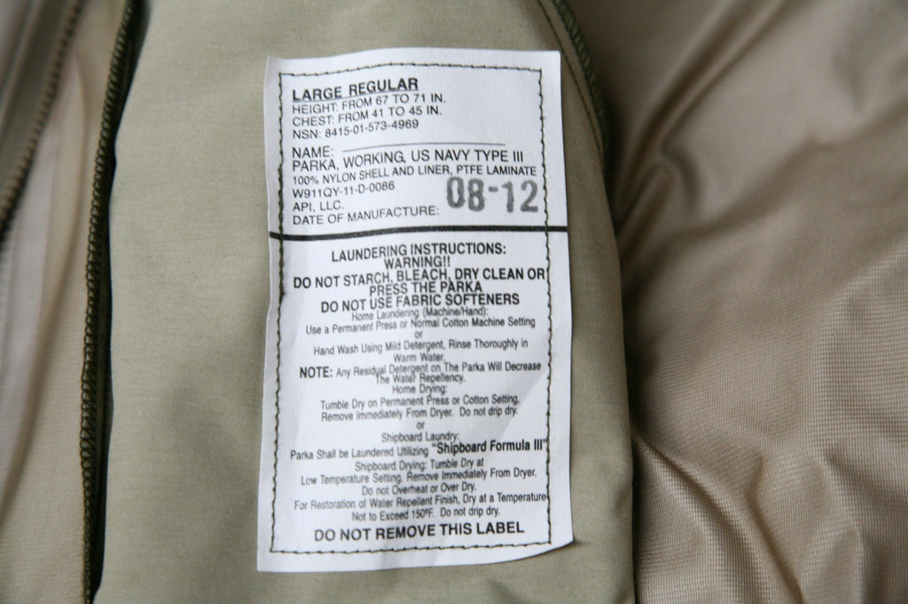 New AOR2 TYPE III NWU GoreTex Parka JACKET NWU Navy Seal