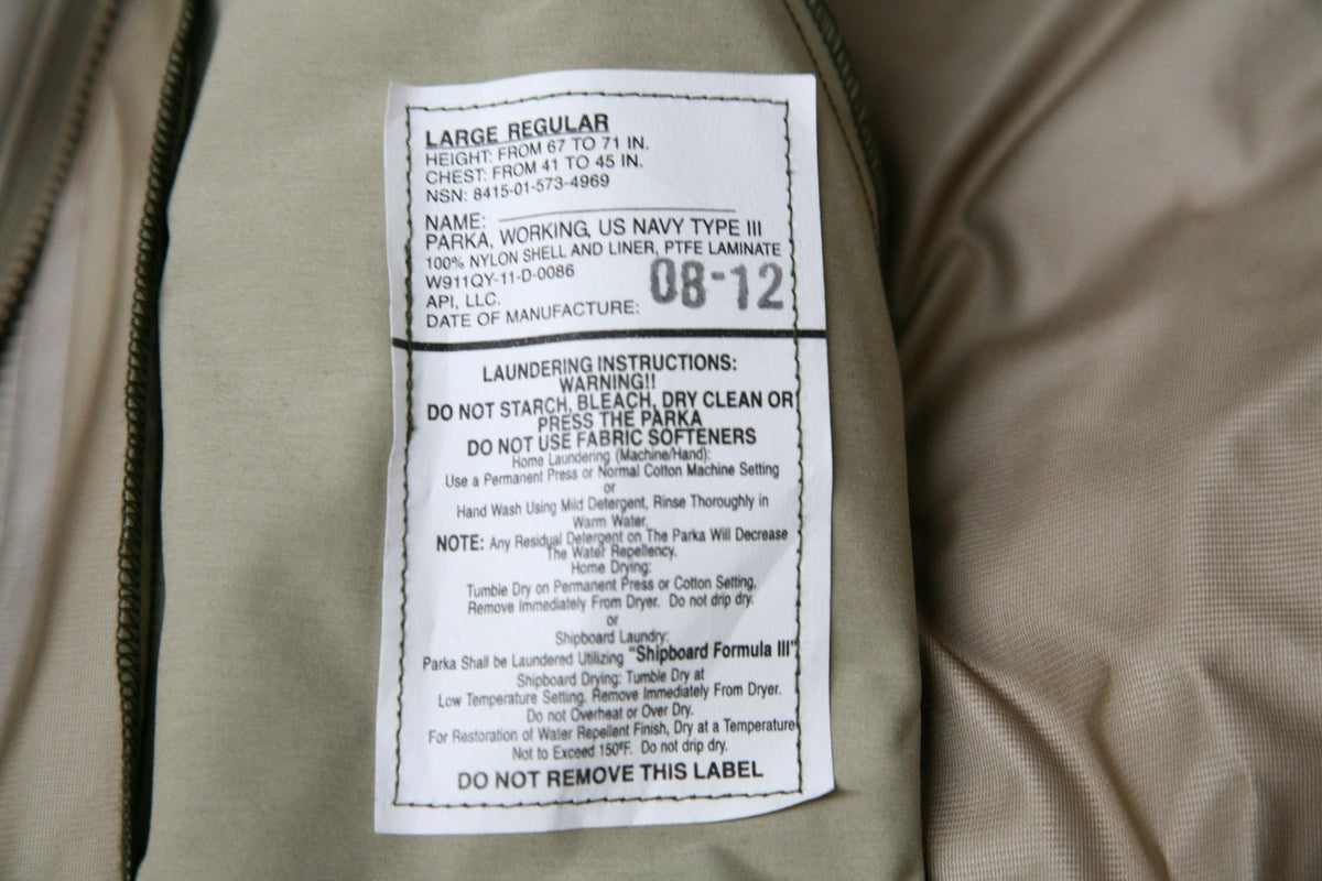 New AOR2 TYPE III NWU GoreTex Parka JACKET NWU Navy Seal