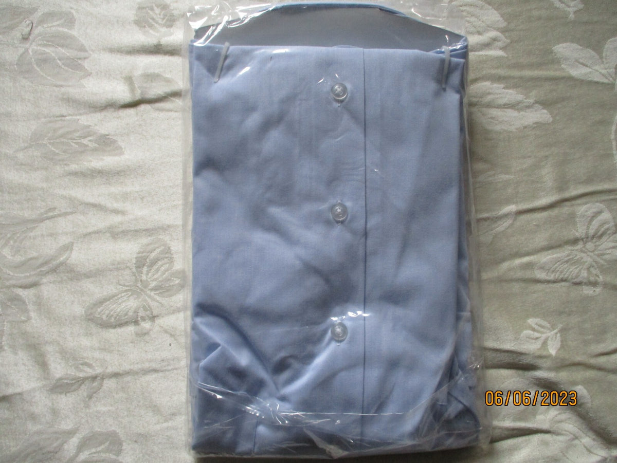 NEW/NOS - Men's Coast Guard Blue Shirt, Long Sleeve, Size 16 1/2 N X 38 Sleeve