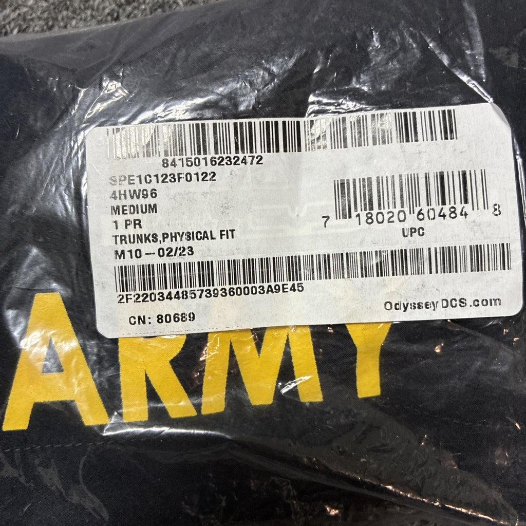 APFU Shorts Medium Army Black and Gold PT Physical Fitness USGI NEW