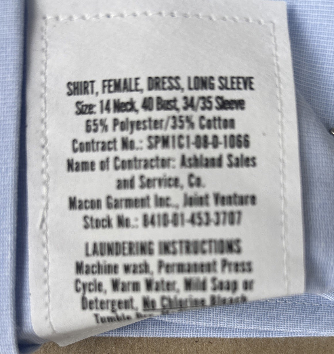 FEMALE WOMEN’S USCG COAST GUARD 1550 BLUE LONG SLEEVE SHIRT TUCK IN