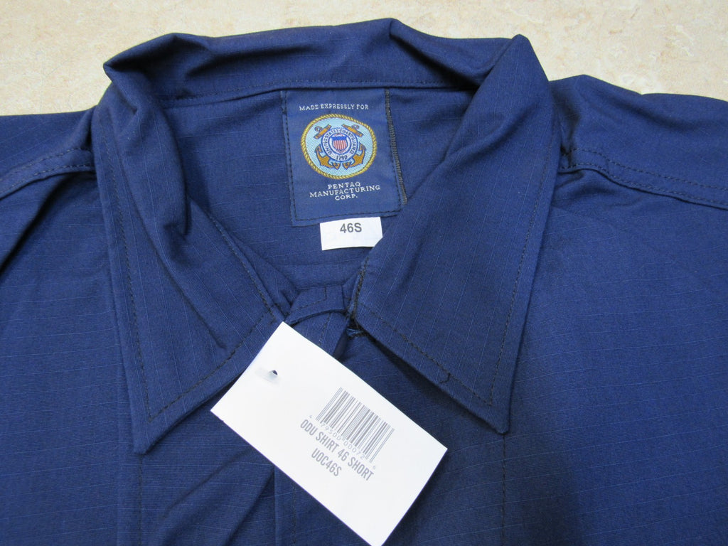 US Coast Guard USCG BDU Shirt Ripstop Operational Dress Uniform ODU 46 S NOS