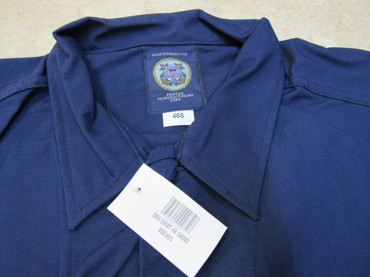 US Coast Guard USCG BDU Shirt Ripstop Operational Dress Uniform ODU 46 S NOS