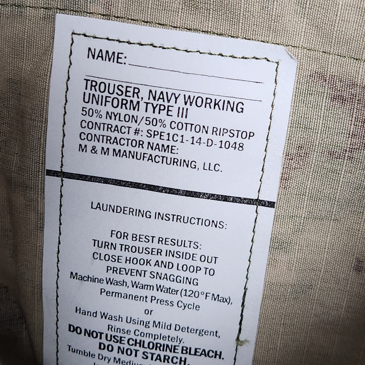 Military Pants Medium Reg NWU Type III AOR2 Navy Uniform NSW SEAL DEVGRU SOF CAG