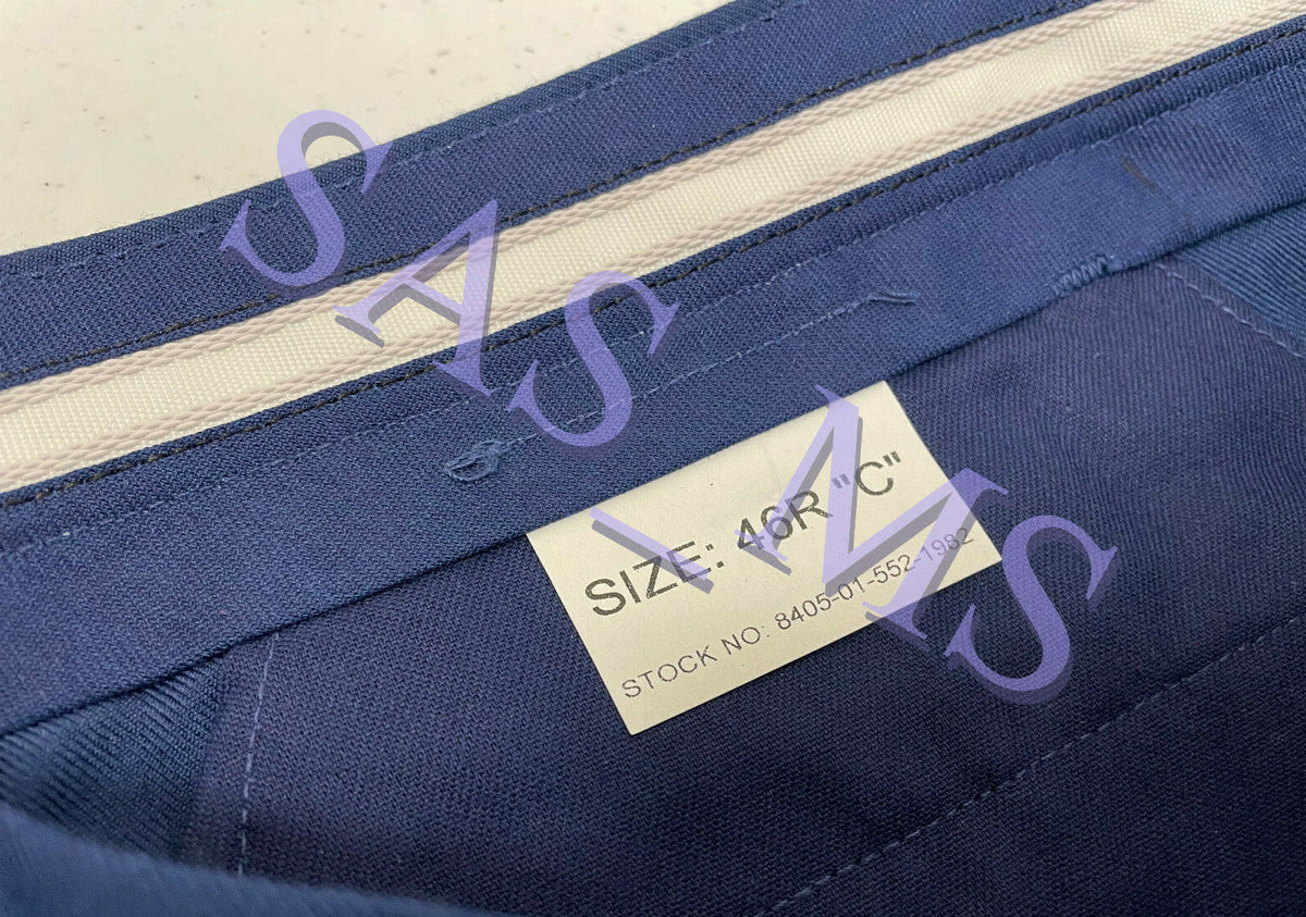 US ARMY MEN'S 46R SERVICE DRESS BLUES ASU UNIFORM PANTS TROUSERS SLACKS NEW