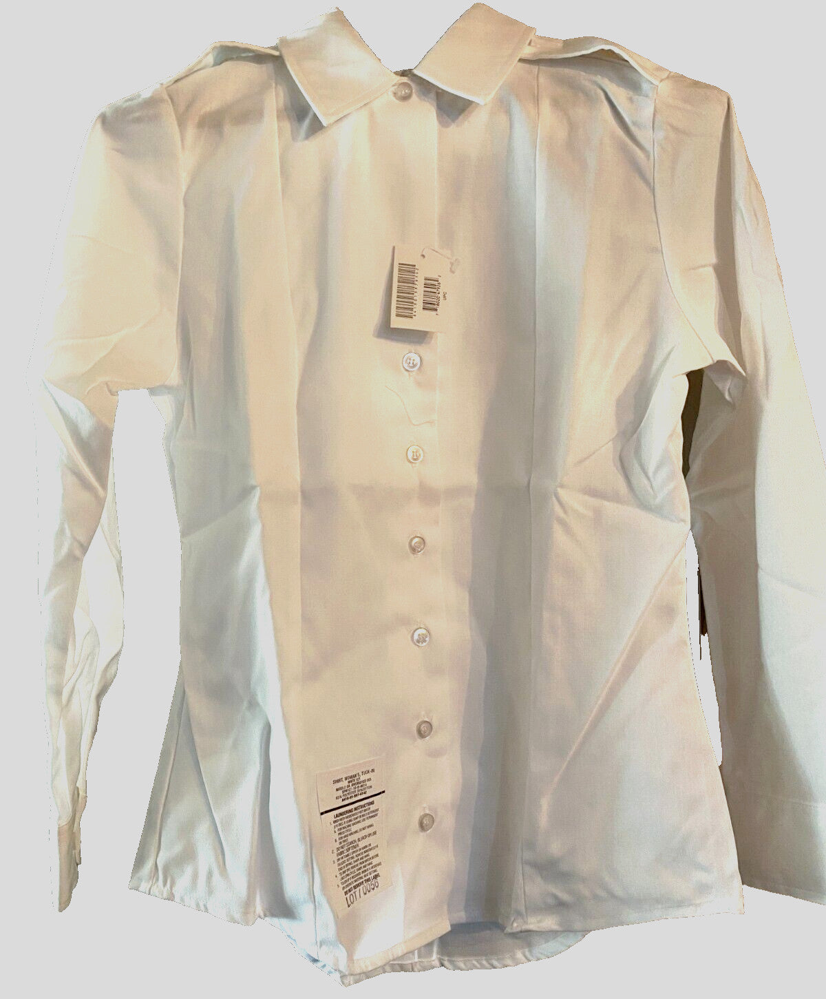 NEW WOMENS ARMY SERVICE LONG SLEEVE UNIFORM ASU DRESS WHITE SHIRT SIZE 14L