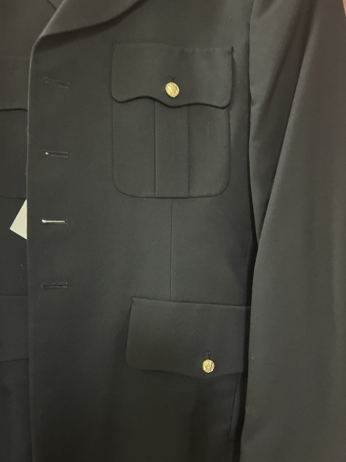 US ARMY MEN'S 50R MILITARY SERVICE DRESS BLUE ASU UNIFORM COAT JACKET NEW