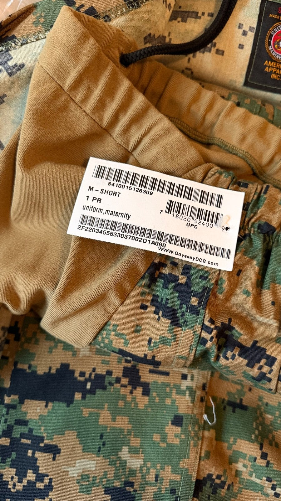 USMC Maternity MARPAT Woodland Combat Utility Uniform Pants Size Medium Short