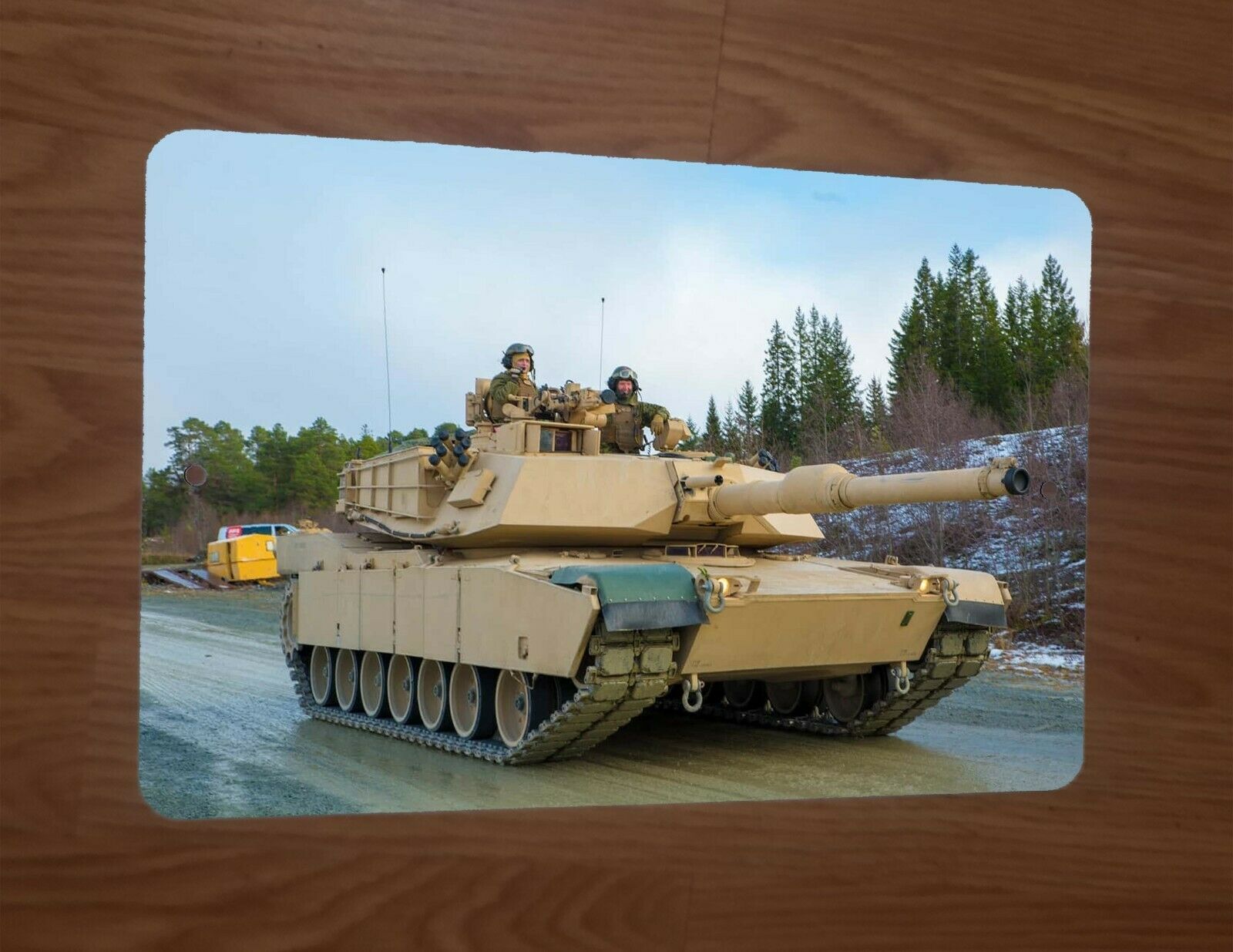 USMC M1A1 Abrams Tank 8x12 Inch Metal Wall Sign United States Marines