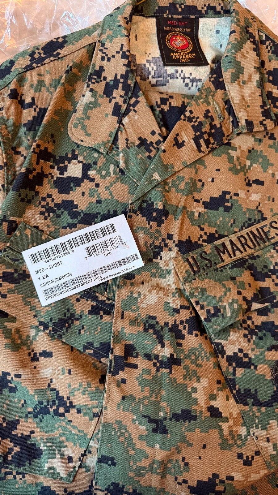 USMC Maternity Cammies MARPAT Woodland Utility Blouse & Trousers size med-short