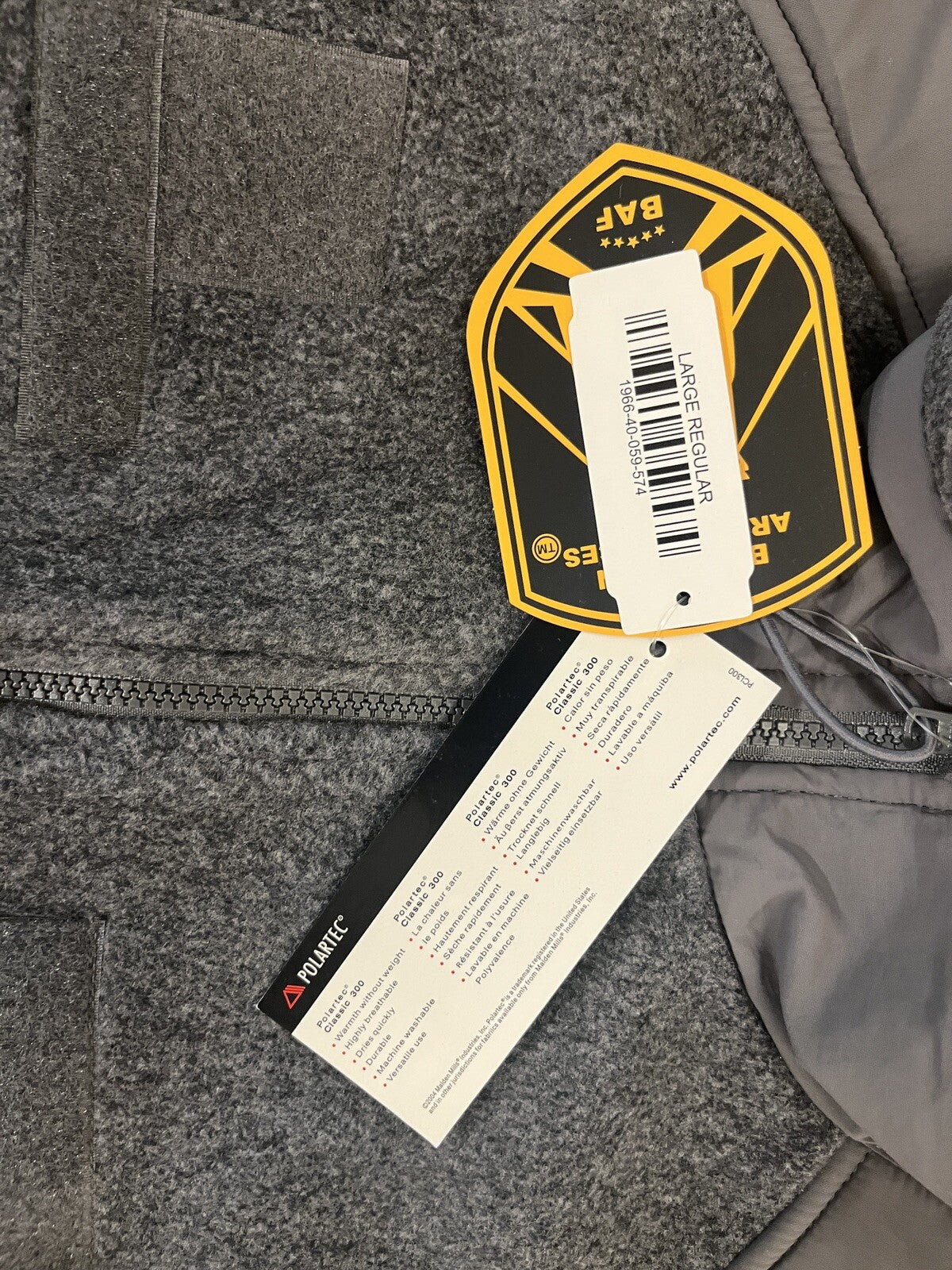 US Army ECWCS Gen III Polartec 300 Fleece Jacket Gray Size Large BRAND NEW