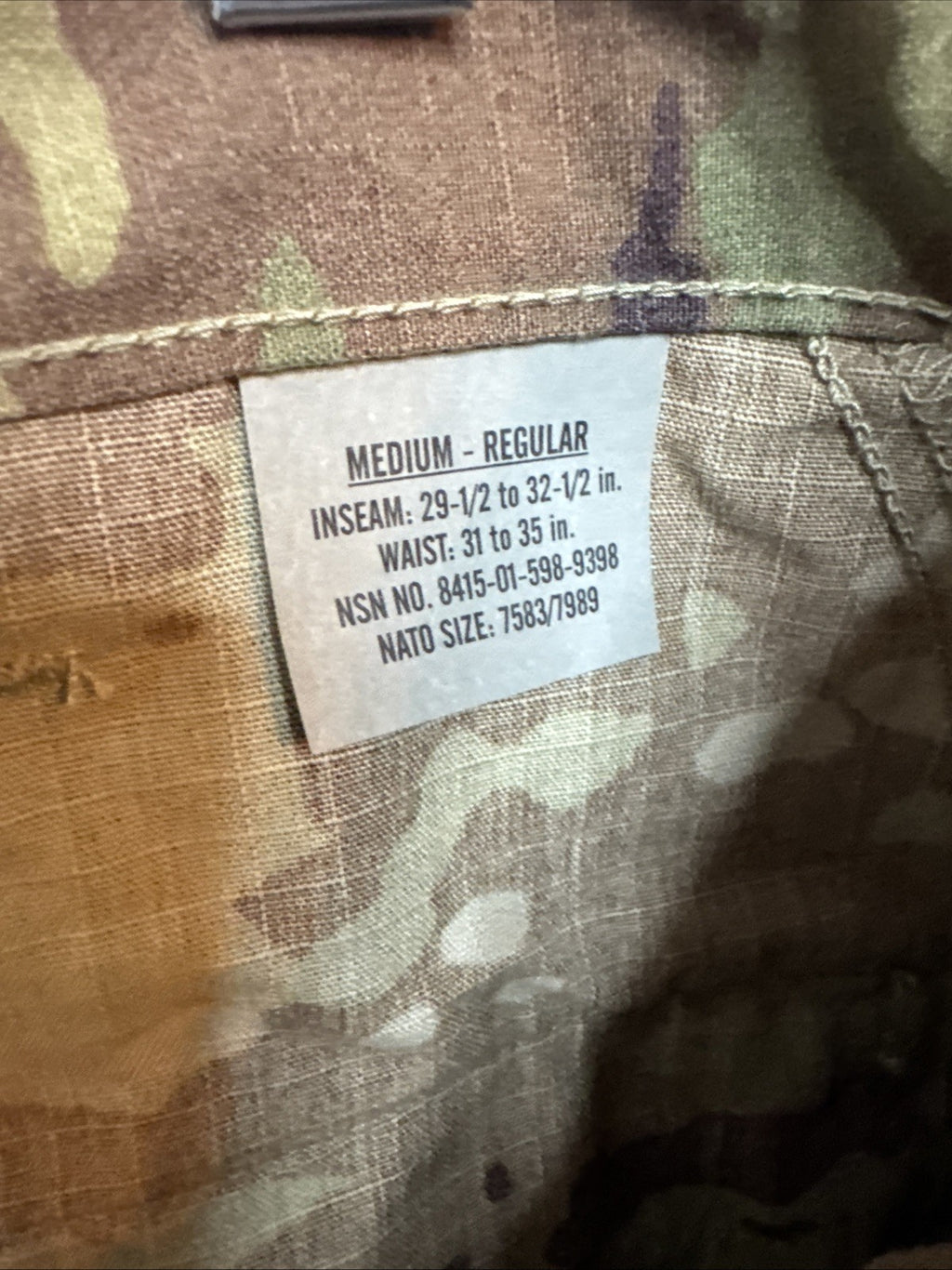 New Medium Regular Army USAF FR OCP Combat Uniform Pants Trouser Multicam G460