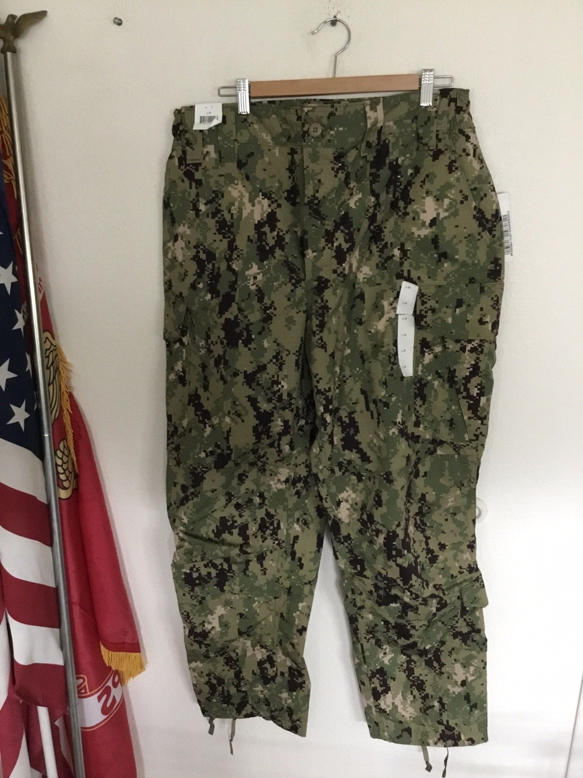 US Navy Nwu Type iii Green Digital Trousers Size Large Regular New With Tags