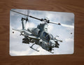 AH-1Z Viper Helicopter 8x12 Inch Metal Wall Sign Military