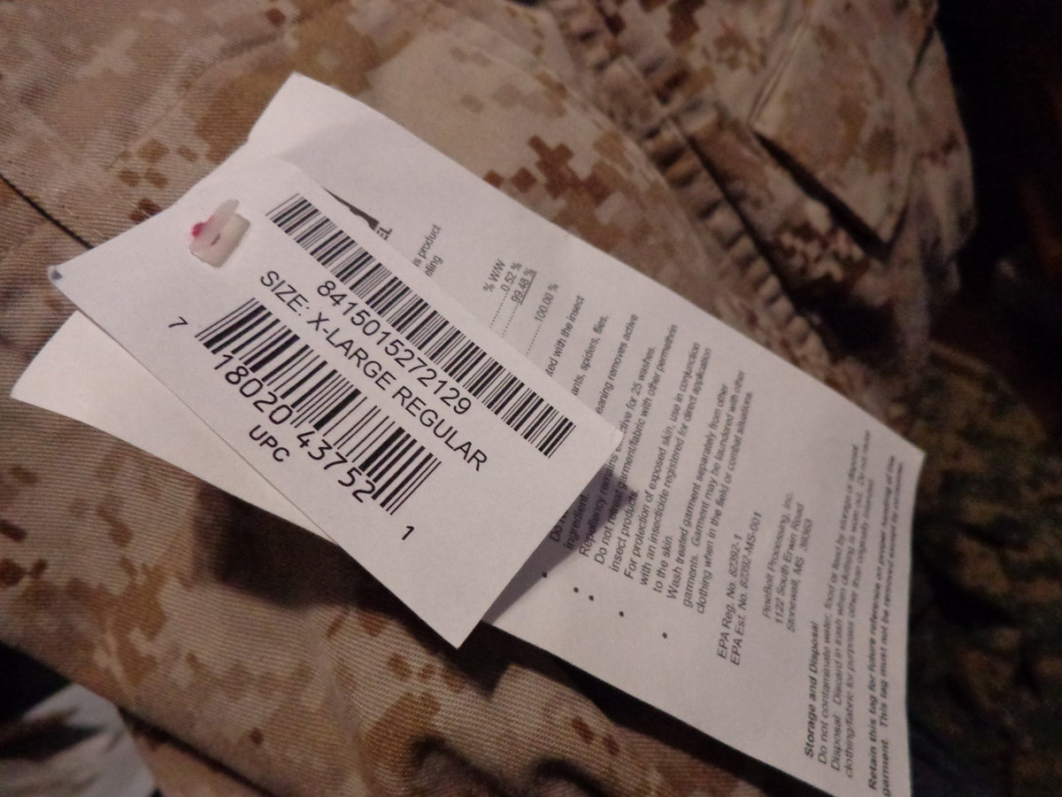 USMC MARPAT PANT DESERT TAN MCCUU X LARGE REGULAR  NWT  XLR  RARE