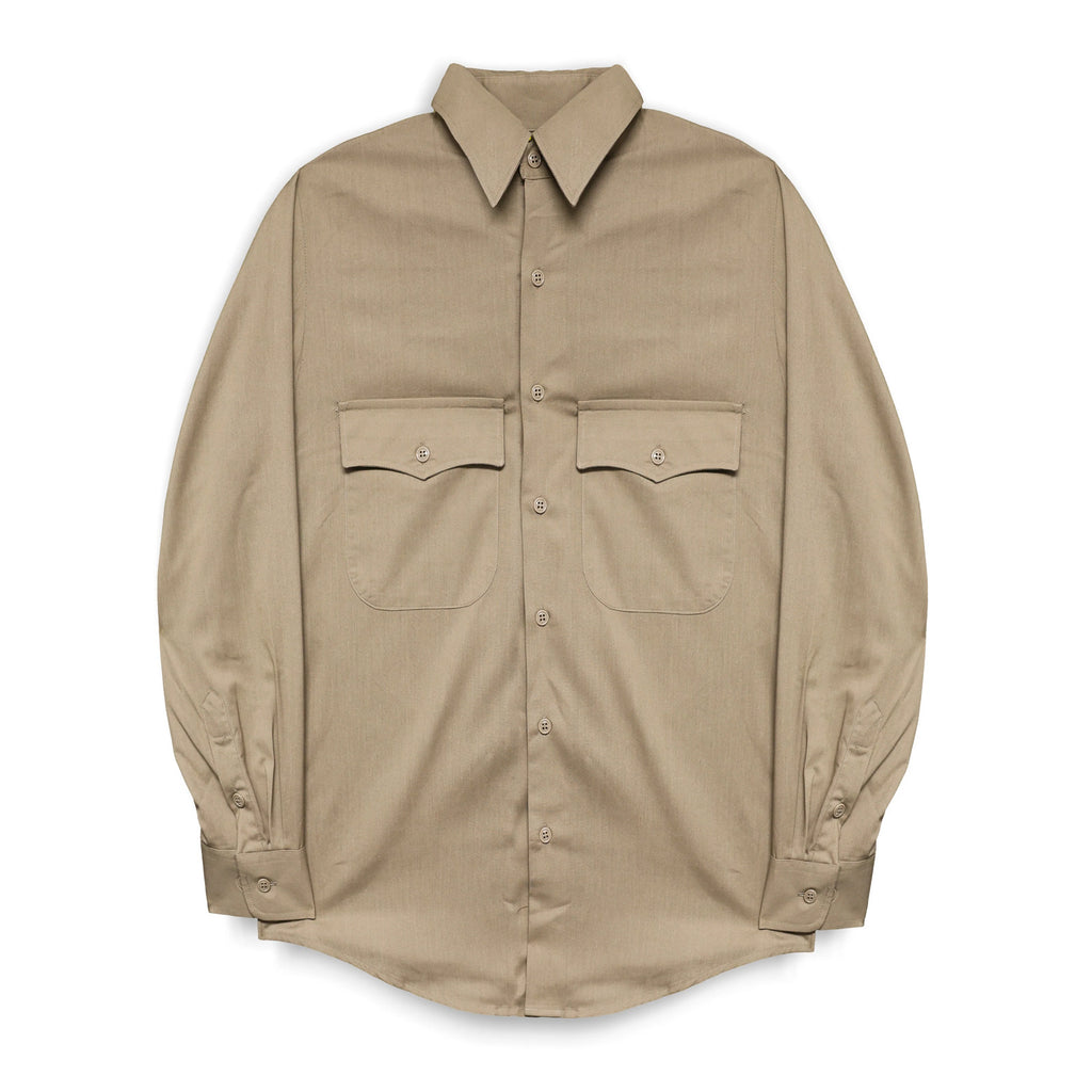 NEW 6 Regular - US Army Heritage Tan Women's AGSU Long Sleeve Dress Shirt
