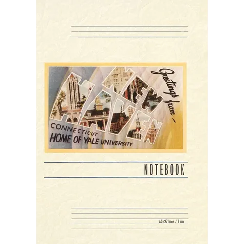 Vintage Lined Notebook Greetings from New Haven - Paperback