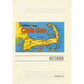 Vintage Lined Notebook Greetings from Cape Cod, Mass., Map