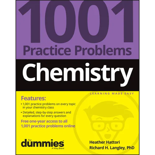 Chemistry: 1001 Practice Problems for Dummies (+ Free Online Practice) - Paperback
