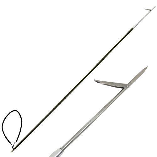 CARBON FIBER 7' One Piece Spearfishing Pole Spear w/ Single Prong Flopper