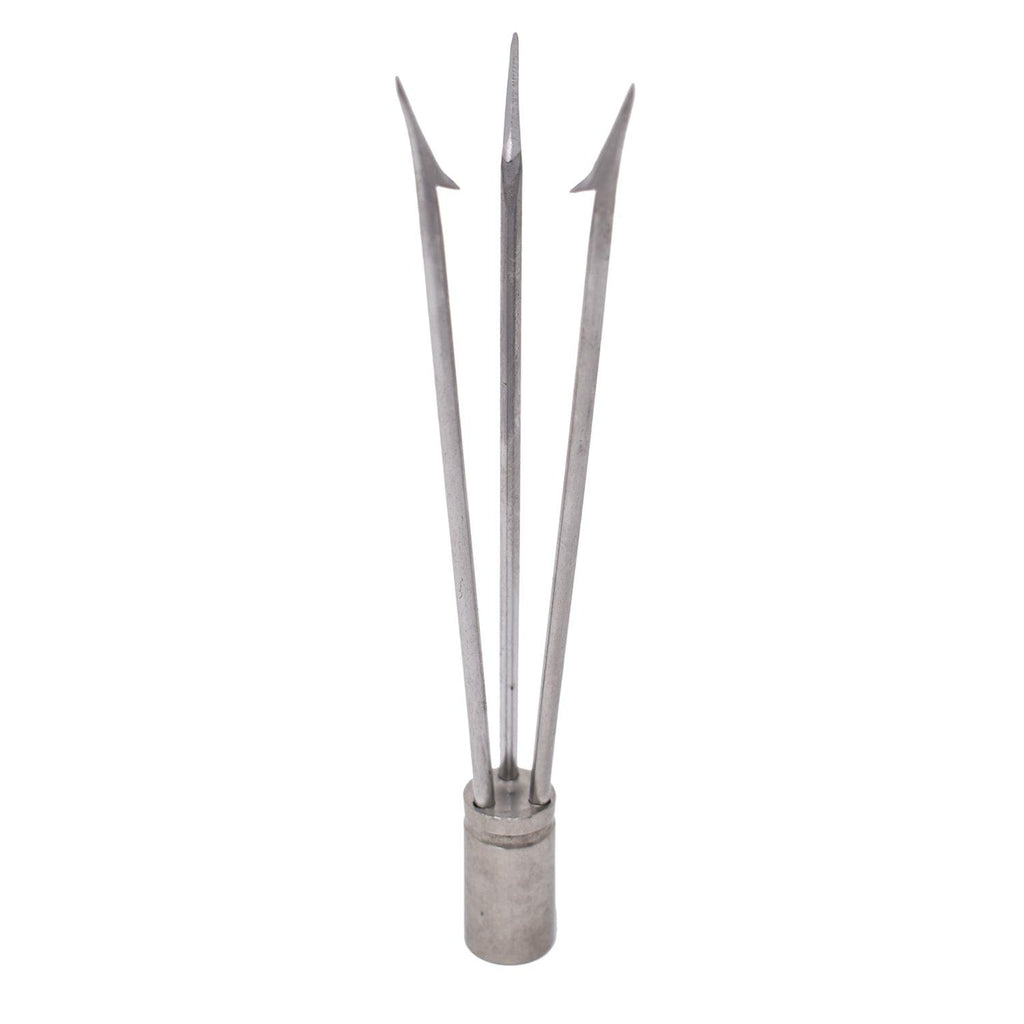 SPEARFISHING  6" POLE SPEAR TIP 3 PRONG HEAD PARALYZER W/ BARBS 6mm thread