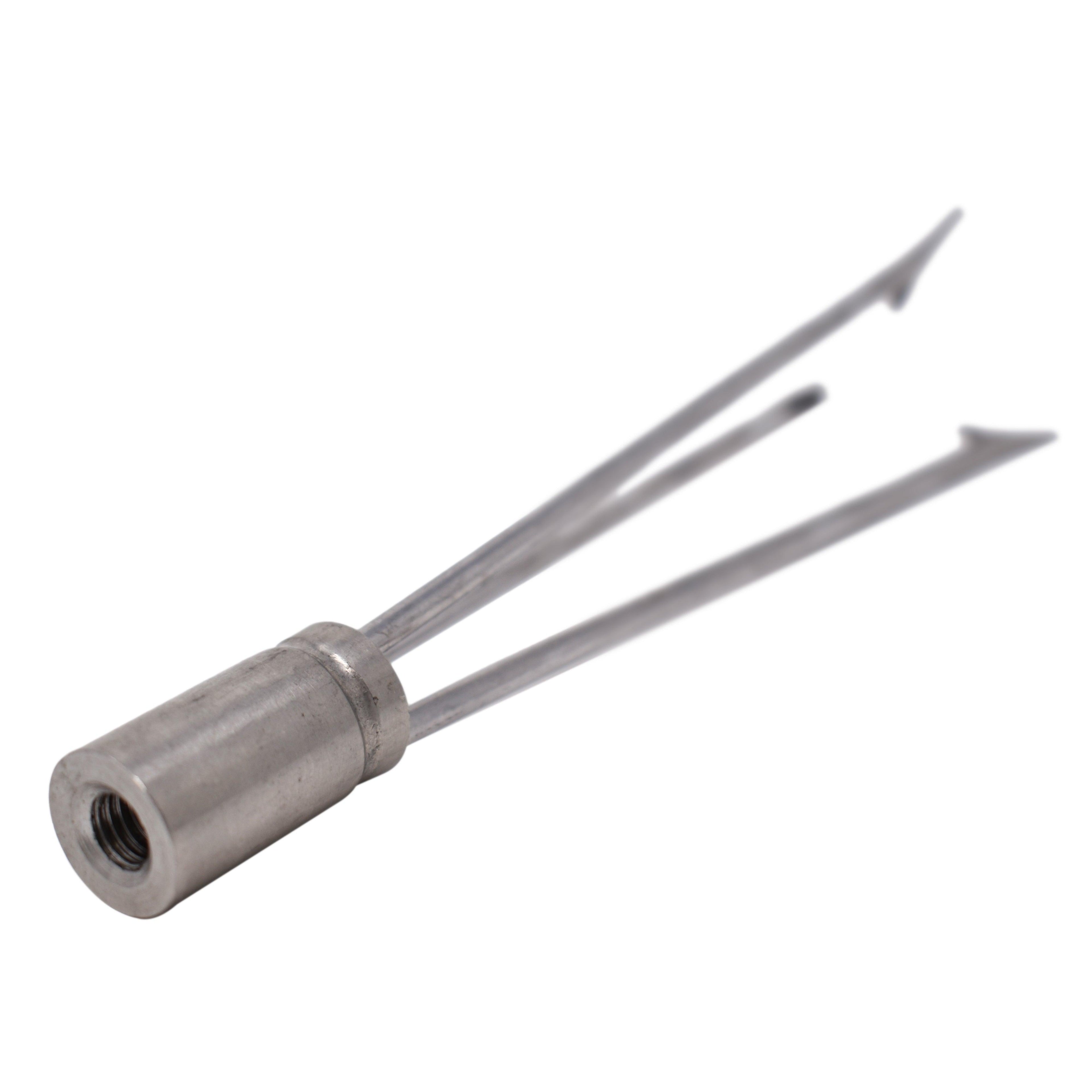 SPEARFISHING  6" POLE SPEAR TIP 3 PRONG HEAD PARALYZER W/ BARBS 6mm thread