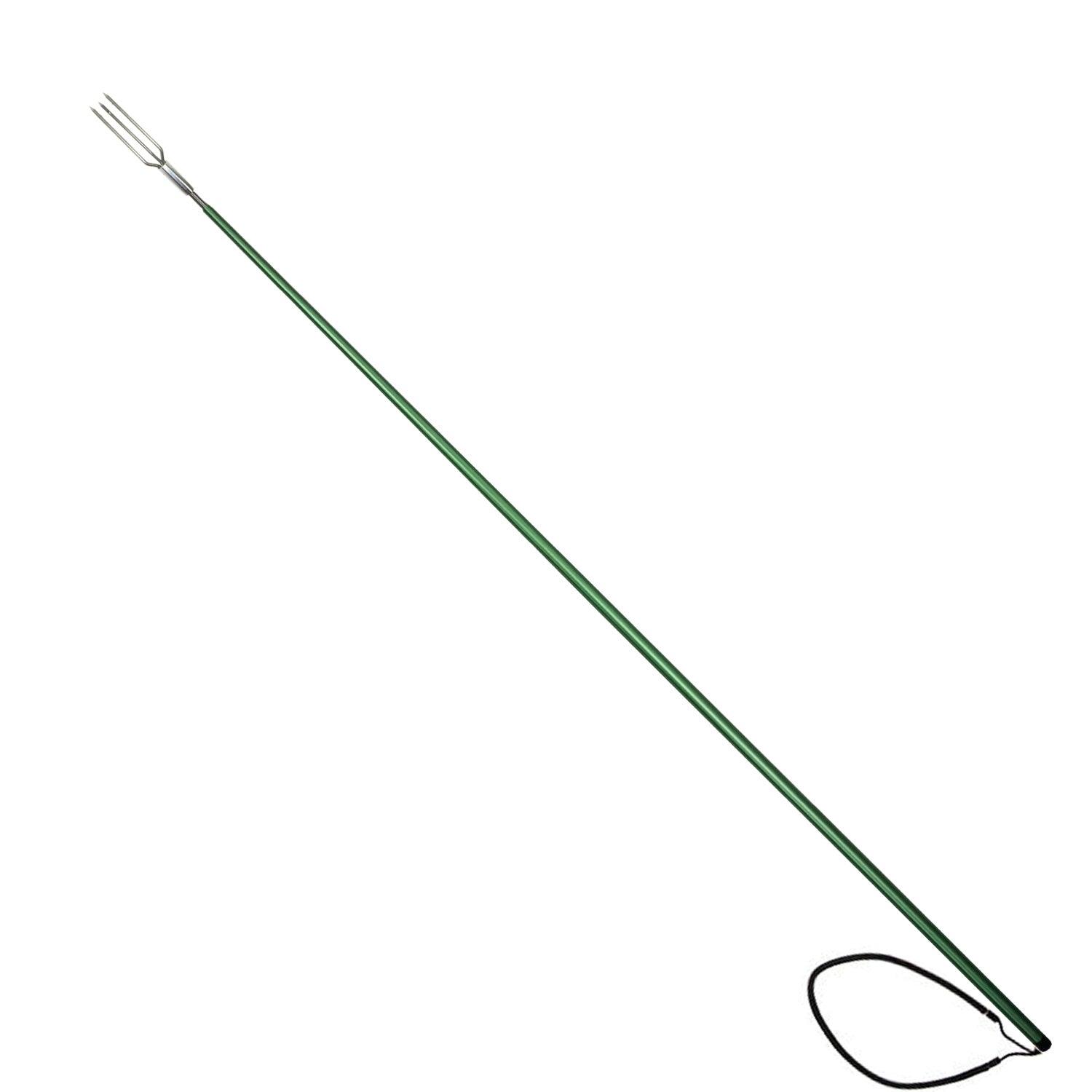 Palantic Green Torrent Aluminum 5ft Pole Spear w/ 3 Prong Barbed Paralyzer