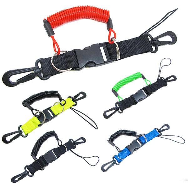 Scuba Diving Dive Snappy Coil Camera Lanyard & Quick Release Buckle, 1.3M Coil