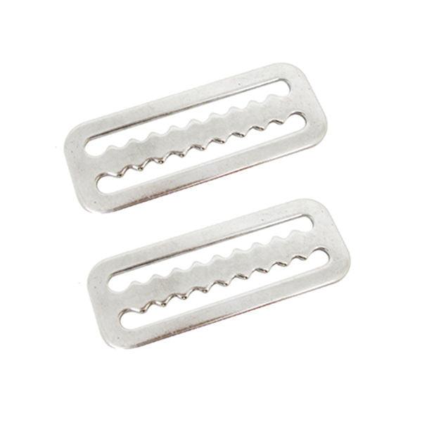 Scuba Dive Dive Stainless Steel Webbing Weight Belt Keeper, Pair