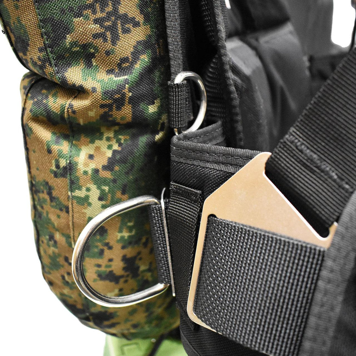 Palantic Donut Wing Single Tank Harness System, Green Camo