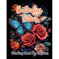 Butterflies Tattoos Coloring Book for Inmates - Paperback