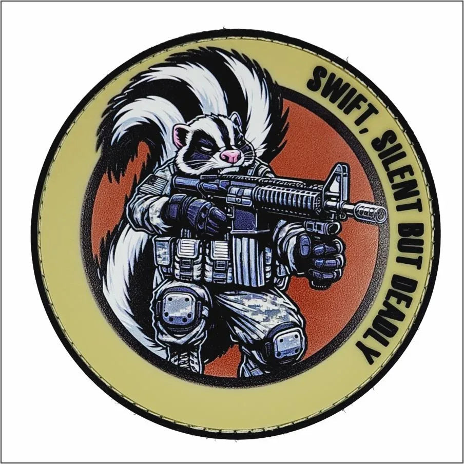 "Street Cat Collection" Patch 4 - "Swift, Silent But Deadly" - Tactical Skunk - 4" PVC/Sublimated Patch