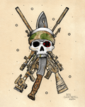 Sniper Rifles, Kukri, and Skull