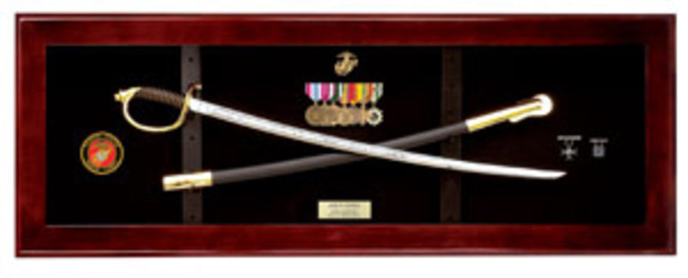 USMC NCO Sword Display Case, Sword Display Frame.