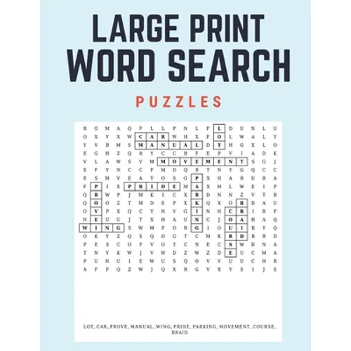 Large Print Word Search Puzzles: 60 Large Print Word Search Puzzles with Solutions - Paperback