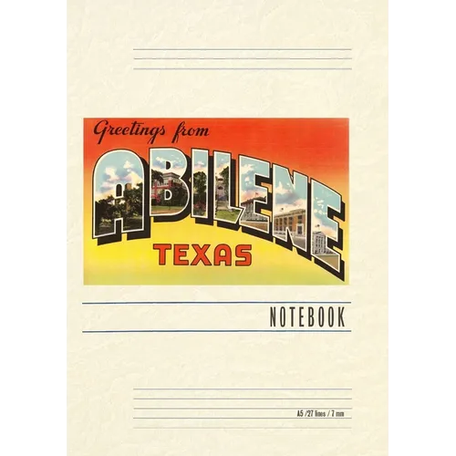 Vintage Lined Notebook Greetings from Abilene, Texas