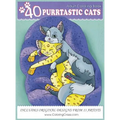 Adult Coloring Book: 40 Purrtastic Cats - Hardcover