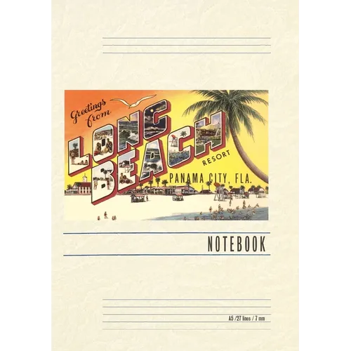 Vintage Lined Notebook Greetings from Long Beach, Florida