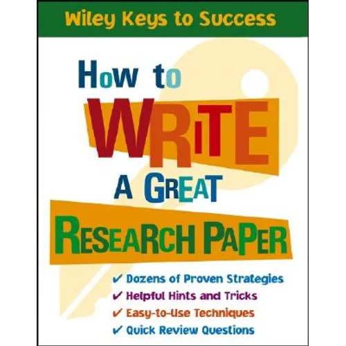 How to Write a Great Research Paper - Paperback
