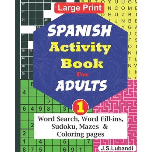 SPANISH Activity Book for ADULTS; 1 - Paperback