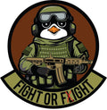STICKER January 2024 POTM - Tactical Penguin Fight or Fight - 3.5"