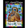 Stained Glass Coloring Book: 50+ Assorted Designs - Paperback