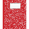 Marbled Composition Notebook: Red Marble Wide Ruled Paper Subject Book - Paperback