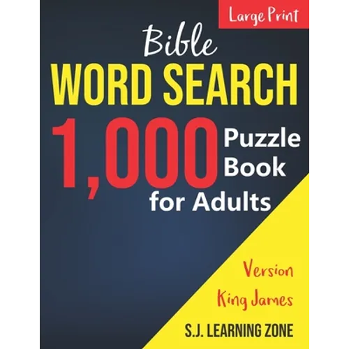 1,000: Bible Word Search Puzzle Book for Adults: King James Version (Large Print) - Paperback