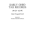 Early Ohio Tax Records (Indexed)