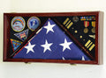 Large Flag & Medals Military Pins Patches Insignia Holds up to 5'x9' Flag
