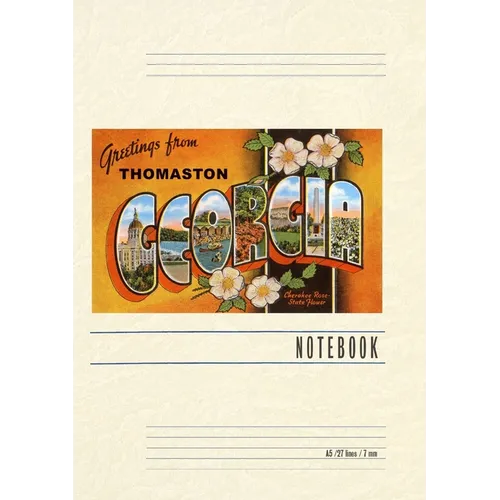 Vintage Lined Notebook Greetings from Thomaston - Paperback